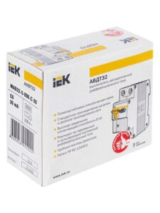 Выключатель автоматический дифференциального тока 2п (1P+N) C 6А 30мА тип A 6кА АВДТ-32 KARAT IEK MAD22-5-006-C-30 — изображение 8