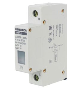Ограничитель перенапряжения ОПС1-C 1Р 10/40кА 230В GENERICA MOP20-1-C-G — изображение 7