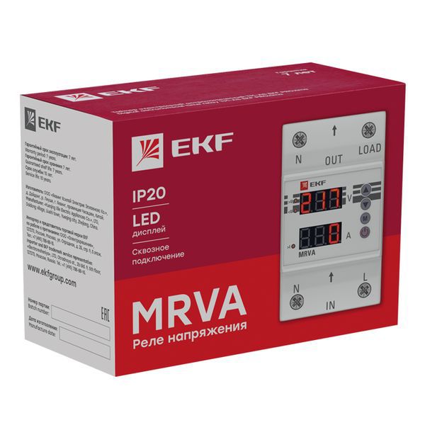 MRVA-25A_3.jpeg Реле напряжения и тока с дисплеем MRVA 25А PROxima EKF MRVA-25A — изображение 1