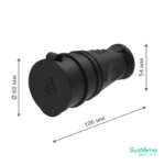 Розетка 1-м MultiSet 16А 250В IP44 с заземл. каучук черн. SE MST4002BK — изображение 5