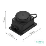 Колодка удлинителя 1-м MultiSet 16А 250В IP44 с заземл. каучук черн. SE MST4003BK — изображение 3