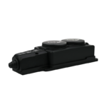 Колодка удлинителя 2-м MultiSet 16А 250В IP44 с заземл. каучук черн. SE MST4102BK — изображение 2
