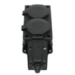 Колодка удлинителя 2-м MultiSet 16А 250В IP44 с заземл. каучук черн. SE MST4102BK — изображение 4