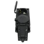 Колодка удлинителя 2-м MultiSet 16А 250В IP44 с заземл. каучук черн. SE MST4102BK — изображение 5