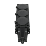 Колодка удлинителя 3-м MultiSet 16А 250В IP44 с заземл. каучук черн. SE MST4103BK — изображение 2