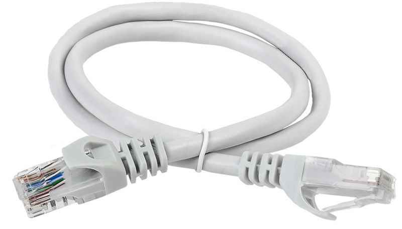 PC01-C5EU-1M_1.jpeg Патч-корд кат.5E UTP 1м сер. ITK PC01-C5EU-1M — изображение 1