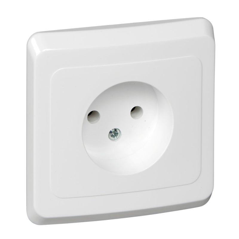 PC16-001B_1.jpeg Розетка 1-м СП Этюд 16А IP20 250В без заземл. без защ. шторок бел. SE PC16-001B — изображение 1