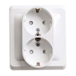 Розетка 2-м СП Этюд 16А IP20 250В с заземл. без защ. шторок бел. SE PC16-007B — изображение 3