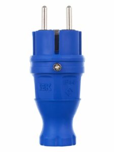 Вилка прямая ОМЕГА ВБп3-1-0м IP44 каучук син. IEK PKR01-016-2-K07 — изображение 3