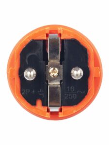 Вилка прямая ОМЕГА ВБп3-1-0м IP44 каучук оранж. IEK PKR01-016-2-K09 — изображение 2