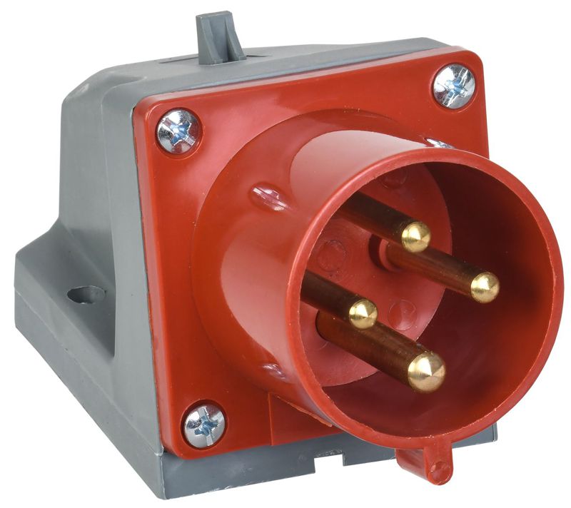 PSR52-032-4_1.jpeg Вилка электрическая наружн. уст. 32А 3P+PE 380В IP44 ССИ-524 IEK PSR52-032-4 — изображение 1