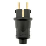 Вилка прямая 16А 2P+PE 230В IP44 каучук черн. EKF RPS-011-16-230-44 — изображение 4
