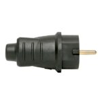 Вилка прямая 16А 2P+PE 230В IP44 каучук черн. EKF RPS-011-16-230-44 — изображение 3