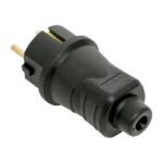 Вилка прямая 16А 2P+PE 230В IP44 каучук черн. EKF RPS-011-16-230-44 — изображение 2