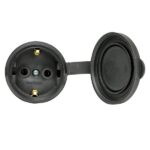 Розетка переносная 16А IP44 230В 2P+PE с защ. крышкой каучук Basic EKF RPS-012-16-230-44 — изображение 3