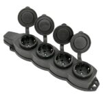 Колодка 4-м 16А IP44 2P+PE 230В с защ. крышками каучук Basic EKF RPS-020-16-230-44 — изображение 7