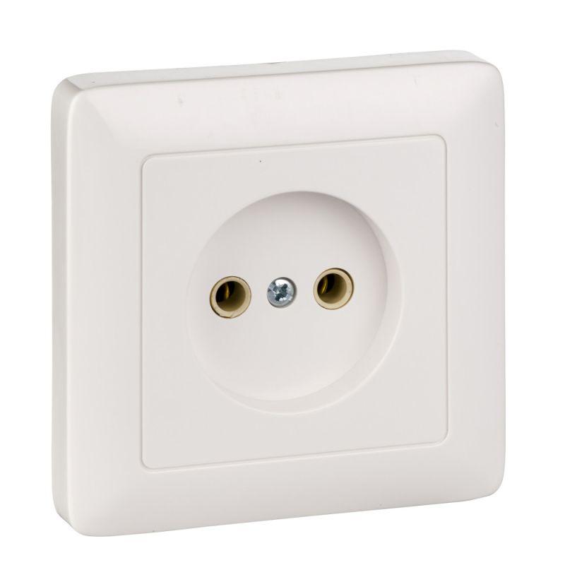 RS10-132-B_1.jpeg Розетка 1-м СП 1мод. Хит 10А IP20 250В без заземл. без защ. шторок бел. SE RS10-132-B — изображение 1