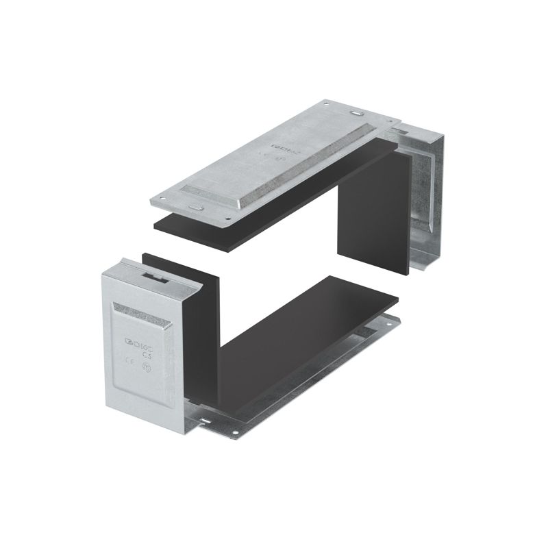 SIP00530HDZL_1.jpeg Комплект для обеспечения степени защиты IP44 в местах соединения секций лотков 300х50 цинк-ламель (аналог гор. оцинк.) DKC SIP00530HDZL — изображение 1