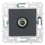 Розетка TV оконечная SKANDY SK-A12G графит IEK SK-A10-O-K53 — изображение 4