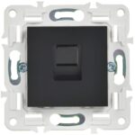 Розетка компьютерная RJ45 кат.5E SKANDY SK-K01Bl черн. IEK SK-K10-1-K02 — изображение 5