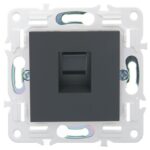 Розетка компьютерная RJ45 кат.5E SKANDY SK-K01G графит IEK SK-K10-1-K53 — изображение 4