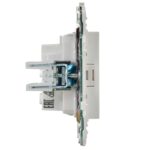 Розетка SKANDY 10А без заземл. без защ. шторок SK-R02W арктич. бел. IEK SK-R10-10-K01 — изображение 6