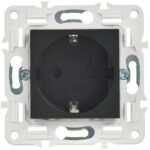 Розетка SKANDY 16А с заземл. защ. шторки безвинт. крепл. SK-R06Bl черн. IEK SK-R14-16-1-K02 — изображение 6