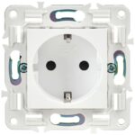 Розетка SKANDY 16А с заземл. защ. шторки SK-R04W арктич. бел. IEK SK-R14-16-K01 — изображение 6