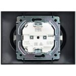 Розетка 2-м SKANDY 16А с заземл. защ. шторки в сборе SK-R07Bl черн. IEK SK-R24-16-K02-F — изображение 2