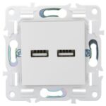 Розетка USB A+A 3.1А SKANDY SK-R15W арктич. бел. IEK SK-U21-D31-K01 — изображение 4