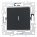 Выключатель проходной 1-кл. SKANDY 10А SK-V08G с индикацией графит IEK SK-V12-1-10-K53 — изображение 4