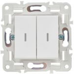 Выключатель 2-кл. SKANDY 10А SK-V09W с индикацией арктич. бел. IEK SK-V20-1-10-K01 — изображение 5