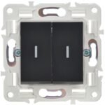 Выключатель проходной 2-кл. SKANDY 10А SK-V10Bl с индикацией черн. IEK SK-V22-1-10-K02 — изображение 5