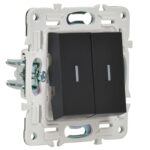 Выключатель проходной 2-кл. SKANDY 10А SK-V10Bl с индикацией черн. IEK SK-V22-1-10-K02 — изображение 6