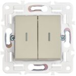Выключатель проходной 2-кл. SKANDY 10А SK-V10B с индикацией беж. IEK SK-V22-1-10-K10 — изображение 5