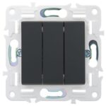 Выключатель 3-кл. SKANDY 10А SK-V11G графит IEK SK-V30-0-10-K53 — изображение 4