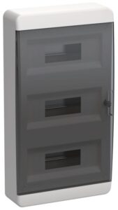 Корпус ЩРН-П-36 TEKFOR IP41 черн. прозр. дверь пластик. IEK TF5-KP12-N-36-41-K01-K03