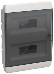 Корпус ЩРВ-П-24 TEKFOR IP41 черн. прозр. дверь пластик. IEK TF5-KP12-V-24-41-K01-K03