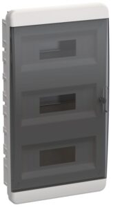 Корпус ЩРВ-П-36 TEKFOR IP41 черн. прозр. дверь пластик. IEK TF5-KP12-V-36-41-K01-K03