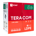 Кабель витая пара F/UTP кат.5E 4 пары solid внешн. LDPE черн. TERACOM EKF TRC-5EFTP-04PE-BK-OUT3 — изображение 2