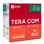 Кабель витая пара U/UTP кат.5E 4 пары solid PVC сер. TERACOM EKF TRC-5EUTP-04PVC-GY-IN3 — изображение 2