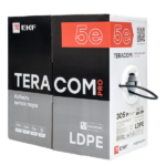 Кабель витая пара F/UTP кат.5E 4 пары 24 AWG solid внешн. LDPE черн. (м) TERACOM PRO EKF TRP-5EFTP-04PE-BK-OUT3 — изображение 7