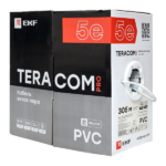 Кабель витая пара F/UTP кат.5E 4 пары 24 AWG solid PVC сер. (м) TERACOM PRO EKF TRP-5EFTP-04PVC-GY-IN3 — изображение 7
