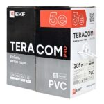 Кабель витая пара U/UTP кат.5E 4 пары 24 AWG solid PVC сер. (м) TERACOM PRO EKF TRP-5EUTP-04PVC-GY-IN3 — изображение 7