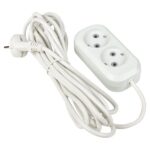 Удлинитель 2х5м без заземл. 10А IP20 Эксперт 2.2кВт ПВС 2х0.75 PROxima EKF UBA10-275-2-05 — изображение 3