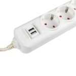 Удлинитель 4х3м 16А IP20 Эксперт 3.5кВт 2хUSB 2.1А ПВС 3х1 PROxima EKF UBA16-2USB-4-03i — изображение 2