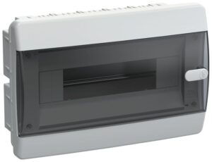 Корпус ЩРВ-П-12 UNION Compact IP41 черн. прозр. дверь пластик. IEK UIC-KP12-V-12-41-K01