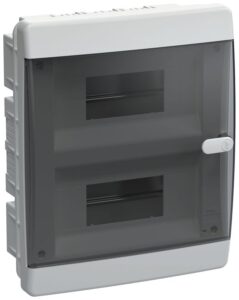 Корпус ЩРВ-П-18 UNION Compact IP41 черн. прозр. дверь пластик. IEK UIC-KP12-V-18-41-K01