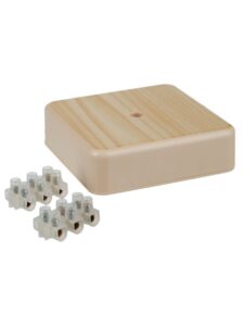 Коробка распаячная ОП 75х75х20 IP20 КМ41212-04 (6 клем. 6кв.мм) сосна IEK UKO10-075-075-020-K34 — изображение 2