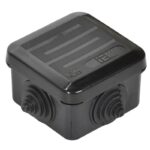 Коробка распаячная ОП 70х70х40 IP44 КМ41236 4 гермовводов черн. IEK UKO21-070-070-040-K02-44 — изображение 5